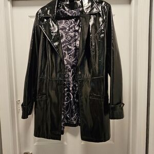 Craft Black Shiny Women's Trench Coat
